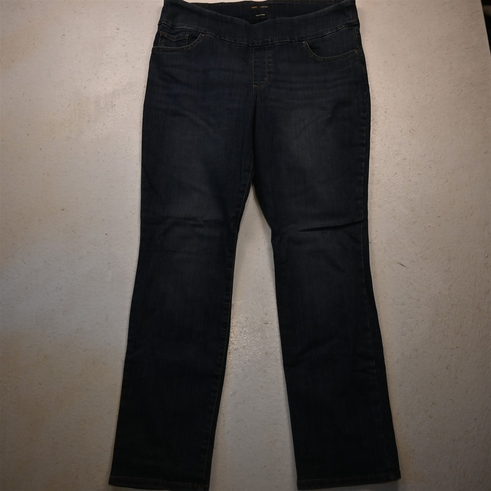 Lee 18 Tall Slim Fit Slim Leg Mid Rise Dark Stretch Denim Womens Jeans